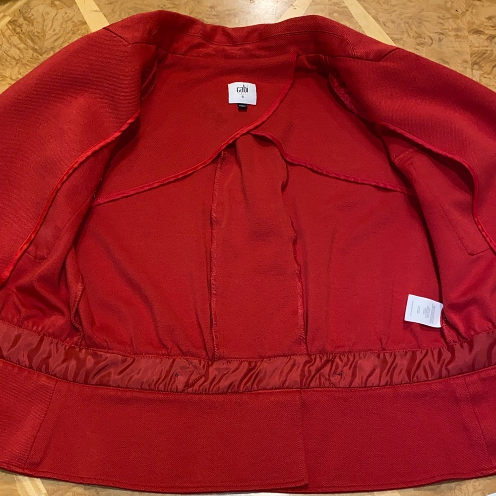 CAbi Little Red Blazer Jacket Size 6 Style #3374 - Picture 13 of 16